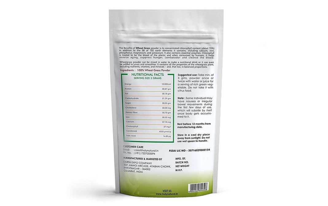 Holy Natural Wheat Grass Powder    Pack  200 grams